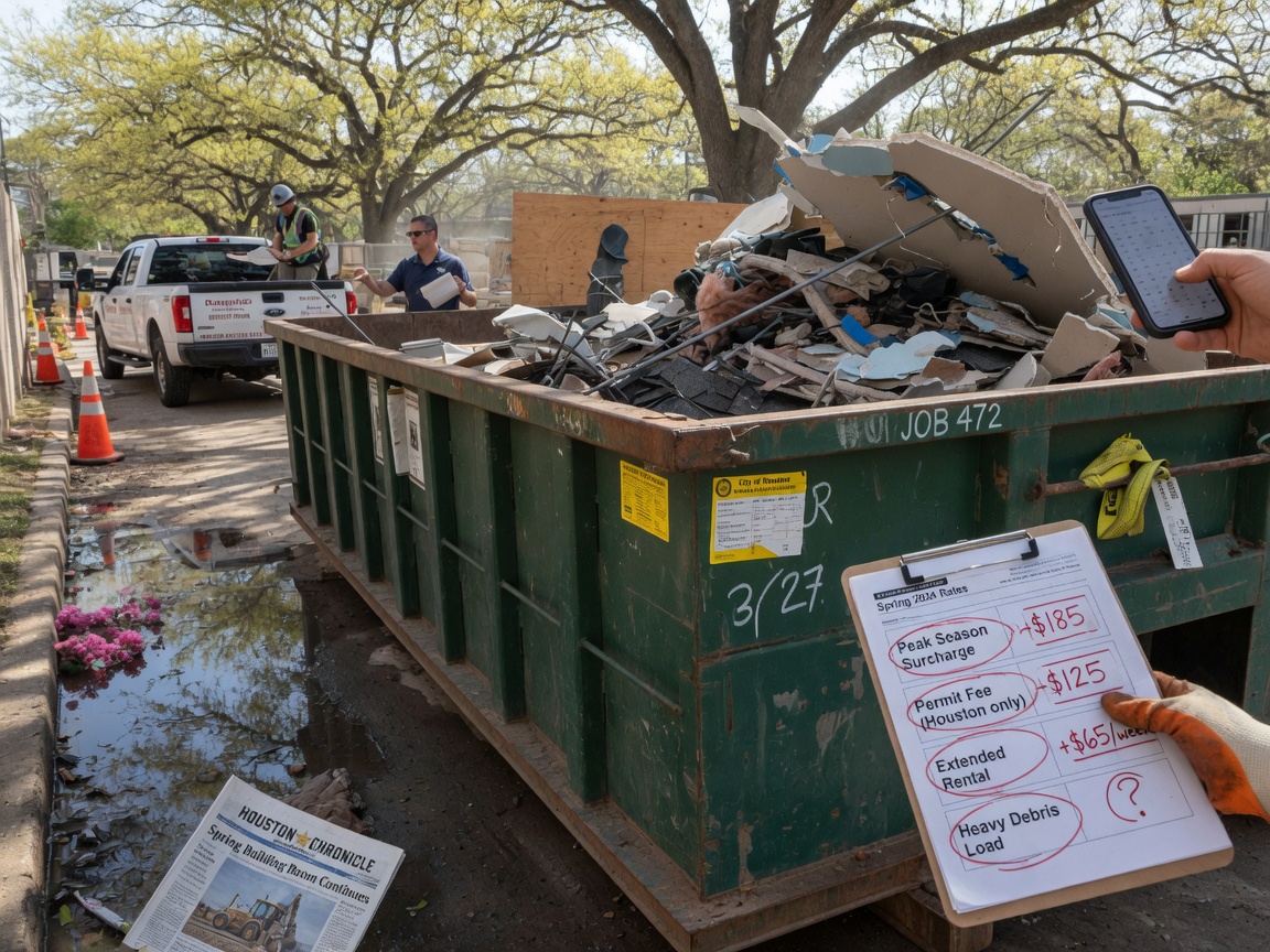 Dumpster Rental Pricing Factors During Houston's Spring Construction Rush